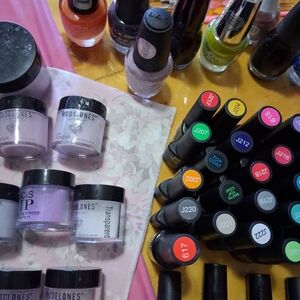 Nail Art Powder Collection - Black, Purple, Transparent